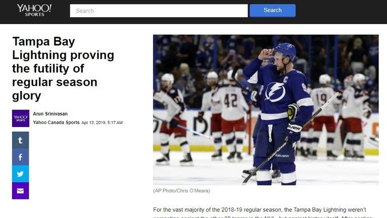 Что пишут за океаном о поражениях Тампы в серии Кубка Стэнли против Коламбуса. Что пишут за океаном о поражениях Тампы в серии Кубка Стэнли против Коламбуса.