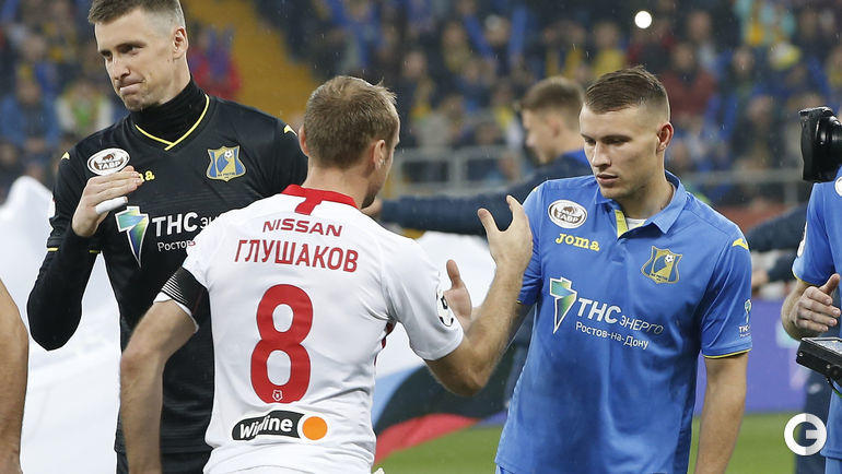 14 апреля. Ростов-на-Дону. "Ростов" - "Спартак" - 2:1. Денис Глушаков и Сергей Паршивлюк.