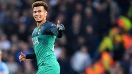 17 апреля. Манчестер. "Манчестер Сити" – "Тоттенхэм" – 4:3. Деле Алли после одного из забитых мяч.