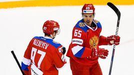 18 апреля. Сочи. Россия - Швейцария - 5:2. Денис Алексеев и Наиль Якупов.