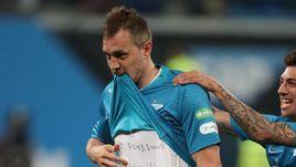 24 апреля. Санкт-Петербург. "Зенит" - "Динамо" - 2:0. Артем Дзюба забил гол и поздравил с днем рождения своего сына.