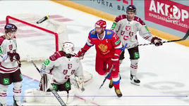 Россия победила Латвию  