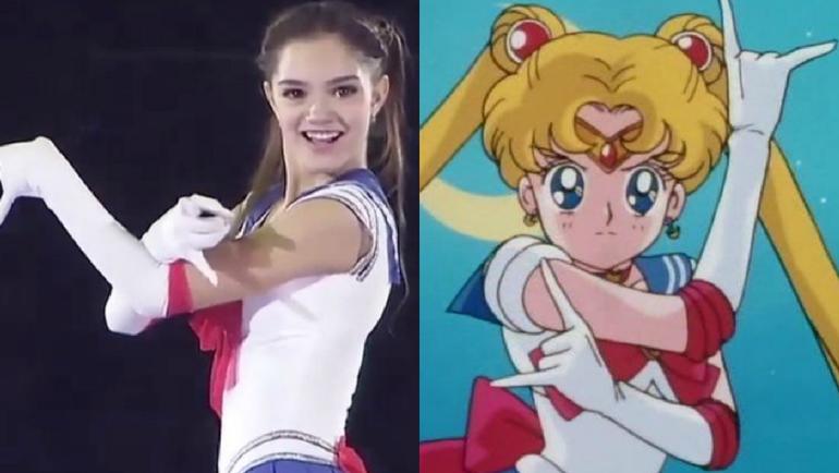 Евгения Медведева и Сейлор-Мун. Евгения Медведева и Сейлор-Мун.