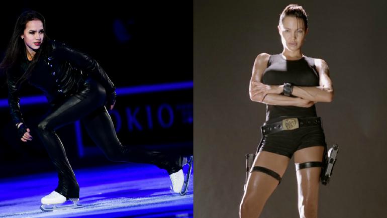 Алина Загитова и Анджелина Джоли в образе Лары Крофт. Алина Загитова и Анджелина Джоли в образе Лары Крофт.