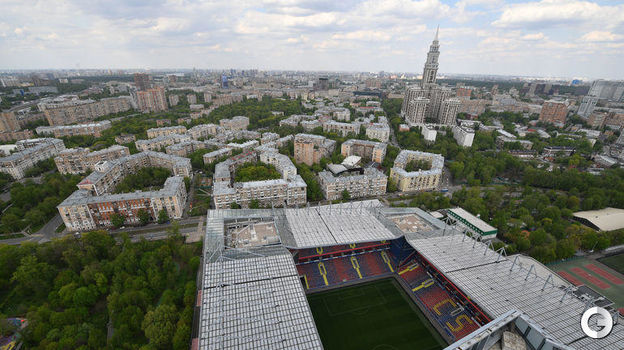 Башня стадиона ЦСКА. С нее видно арены "Спартака" и "Динамо"