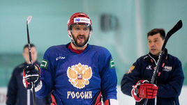 8 мая. Новогорск. Александр Овечкин на тренировке сборной России.
