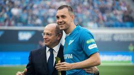 12 мая. Санкт-Петербург. "Зенит" - ЦСКА - 3:1. Артем Дзюба (справа) и Сергей Прядкин.