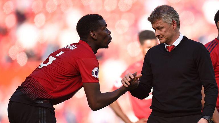 Поль Погба и Уле Гуннар Сульшер. Фото AFP Поль Погба и Уле Гуннар Сульшер. Фото AFP