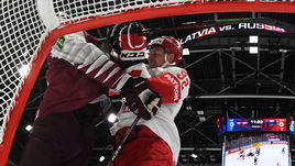 18 мая. Братислава. Латвия - Россия - 1:3. Евгений Кузнецов был одним из самых активных на льду.