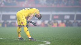 6 апреля. Москва. "Спартак" - ЦСКА - 0:2. Александр Максименко после пропущенного гола.