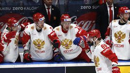 19 мая. Братислава. Швейцария - Россия - 0:3. Никита Кучеров (№86) празднует очередную шайбу в ворота соперников.