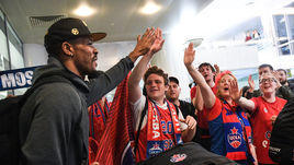 20 мая. Шереметьево. Фанаты ЦСКА встречают команду после победы в Евролиге.