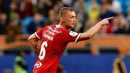 22 мая. Самара. "Локомотив" - "Урал" - 1:0. Дмитрий Баринов празднует забитый мяч.