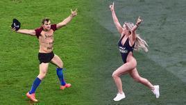 Виталий Здоровецкий на поле в финале ЧМ-2014 Германия - Аргентина в Рио-де-Жанейро и Кинси Волански на поле в финале Лиги чемпионов-2018/19 "Тоттенхэм" - "Ливерпуль" в Мадриде.