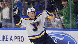 Никита Сошников во время выступления за "Сент-Луис".