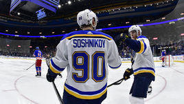 Никита Сошников во время выступления за "Сент-Луис".