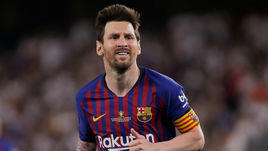 25 мая. Севилья. "Барселона" - "Валенсия" - 1:2. Лионель Месси во время атаки.