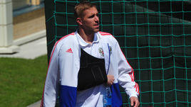 4 июня. Новогорск. Юрий Газинский перед тренировкой сборной России.