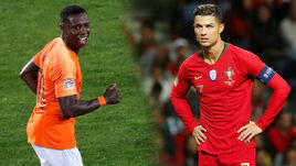 Квинси Промес и Криштиану Роналду.