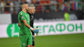 8 июня. Саранск. Сборная России - сборная Сан-Марино - 9:0. Голкипер гостей Элиа Бенедеттини.