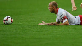 4 августа 2018. Черкизово. "Локомотив" - "Спартак" - 0:0. Денис Глушаков во время игры.