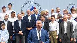 16 июня. Москва. Лужники. Выступление президента Олимпийского комитета России Станислава Позднякова.