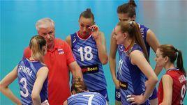 Вадим Панков во время тайм-аута сборной России.