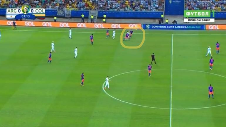 Действия Вильмара Барриоса в игре с Аргентиной. Действия Вильмара Барриоса в игре с Аргентиной.