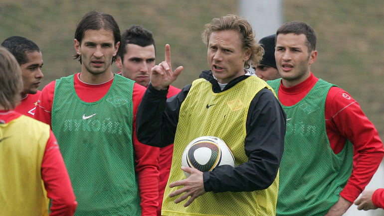 Валерий Карпин и Федор Кудряшов (справа). Фото Татьяна Дорогутина Валерий Карпин и Федор Кудряшов (справа). Фото Татьяна Дорогутина