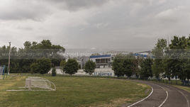 Июль. Алексеевка. Стадион "Эфирщик" и химический комбинат недалеко от колонии.