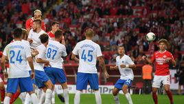 13 июля. Москва. "Спартак" - "Сочи" - 1:0. 90+3-я минута. Гол Самюэля Жиго (слева).