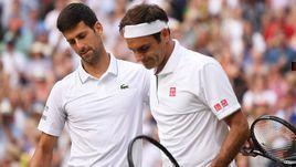 14 июля. Лондон. Новак Джокович после победы в финале Уимблдона над Роджером Федерером.