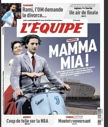 Обложка газеты L’Equipe. Обложка газеты L’Equipe.