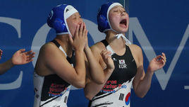 Игроки женской сборной Кореи по водному поло.