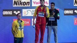 21 июля. Кванджу. Мак Хортон, Сунь Ян и Габриэле Детти - призеры чемпионата мира на дистанции 400 метров вольным стилем.