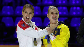 20 июля. Будапешт. Софья Великая (слева) и Ольге Харлан на церемонии награждения.