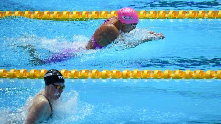 23 июля. Кванджу. Юлия Ефимова и Лилли Кинг перед финишем. Фото AFP 23 июля. Кванджу. Юлия Ефимова и Лилли Кинг перед финишем. Фото AFP