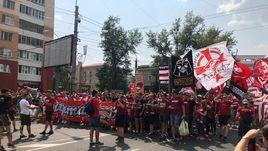 Фанаты "Спартака" на выезде в Саранске. Онлайн
