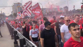 "Федун за все заплатит!" Проход фанатов "Спартака" в Саранске  