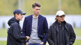 2 августа. Москва. Тушино. Олег Кононов, Томас Цорн и Леонид Федун на тренировке "Спартака".