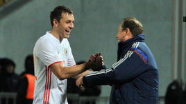 Артем Дзюба и Леонид Слуцкий.