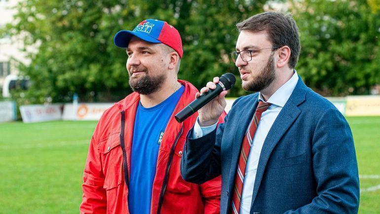 Понедельник. Москва. Василий Вакуленко и председатель правления Федерации регби России Станислав Дружинин. Фото Федерация регбии России. Понедельник. Москва. Василий Вакуленко и председатель правления Федерации регби России Станислав Дружинин. Фото Федерация регбии России.