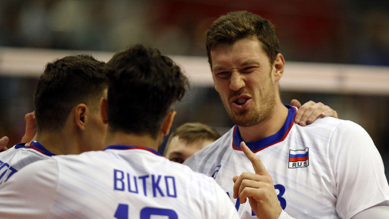 Дмитрий Мусэрский (слева) в составе сборной России. Фото FIVB Дмитрий Мусэрский (слева) в составе сборной России. Фото FIVB
