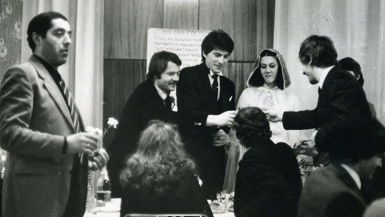 Александр Львов, Александр Фатюшин, Ринат Дасаев и Борис Поздняков на свадьбе вратаря «Спартака» и сборной. Фото из личного архива Александра Львова Александр Львов, Александр Фатюшин, Ринат Дасаев и Борис Поздняков на свадьбе вратаря «Спартака» и сборной. Фото из личного архива Александра Львова