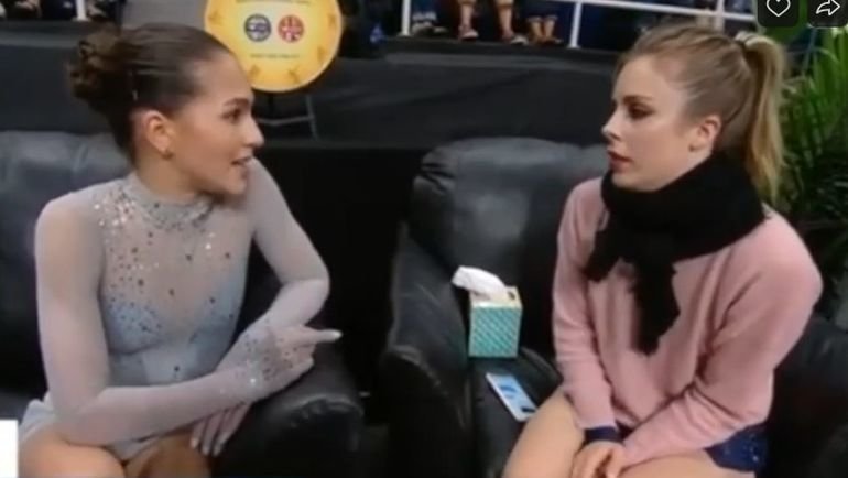 Станислава Константинова с Эшли Вагнер. Станислава Константинова с Эшли Вагнер.