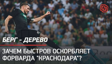Берг — дерево. Зачем Быстров оскорбляет форварда «Краснодара»?
