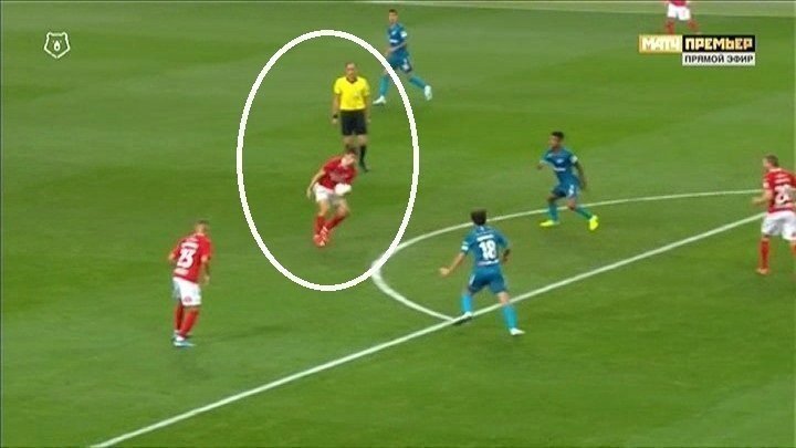 34-я минута матча «Спартак» - «Зенит». 34-я минута матча «Спартак» - «Зенит».