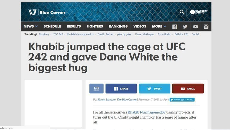 СМИ - о победе Хабиба над Порье. СМИ - о победе Хабиба над Порье.