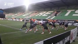 Тренировка ЦСКА перед матчем с «Лудогорцем»