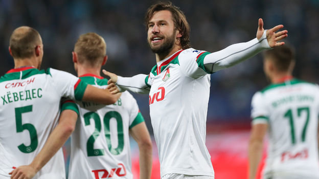 28 сентября. Москва. «Локомотив» — «Зенит» — 1:0. Радость Гжегожа Крыховяка после гола.